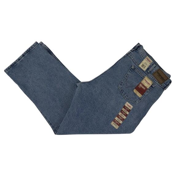 NEW Men's Wrangler Rugged Wear Jeans‎ 46x30 Blue Relaxed Fit Straight Leg NWT - Picture 6 of 11